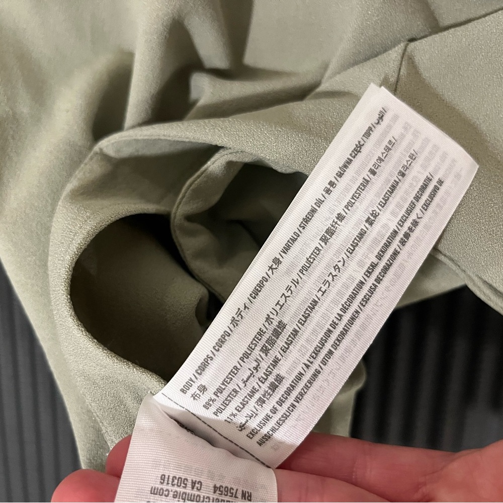 NWOT Abercrombie & Fitch Sage High Rise Midi Skirt with Slit - Picture 8 of 9